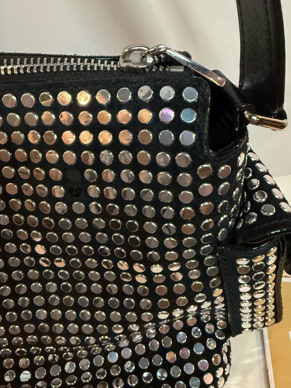 Michael Kors Dalota Black Studded Crossbody with Silver Accents - Picture 9 of 11